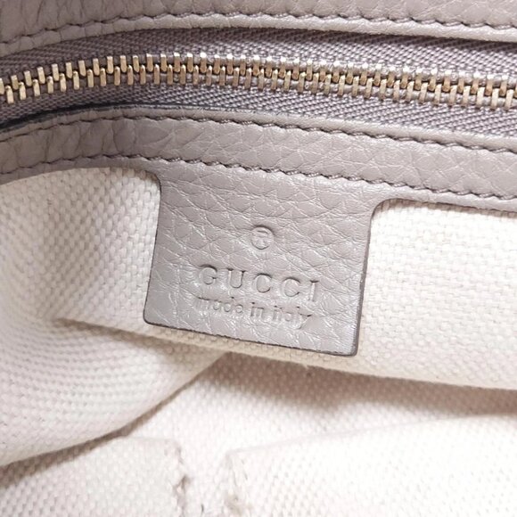 GUCCI Soho Gray Beige Leather - Handbag 569-080525 - Picture 9 of 9